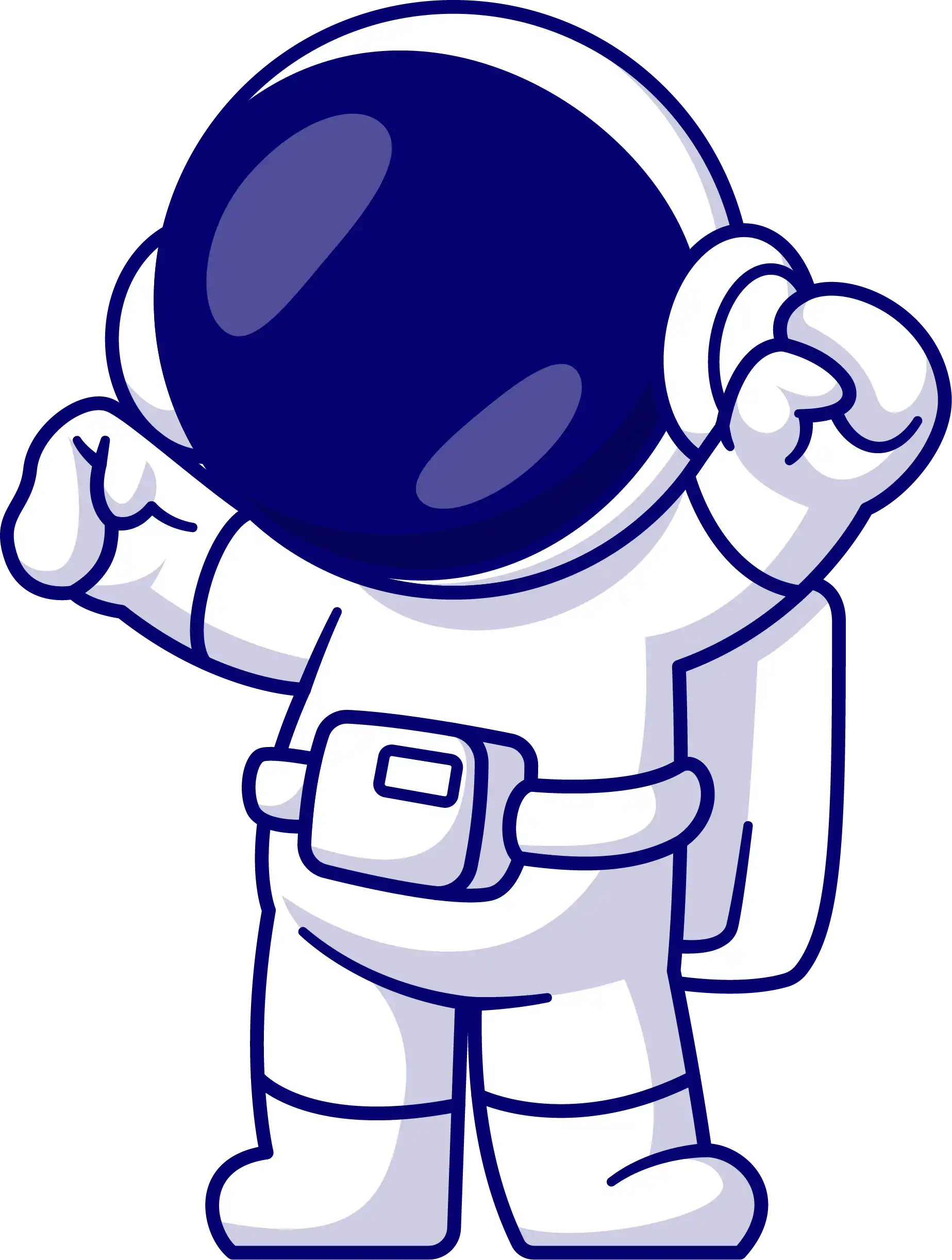 Cute happy astronaut